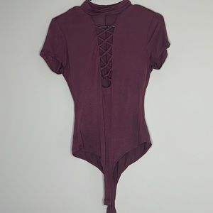 Mauve body suit